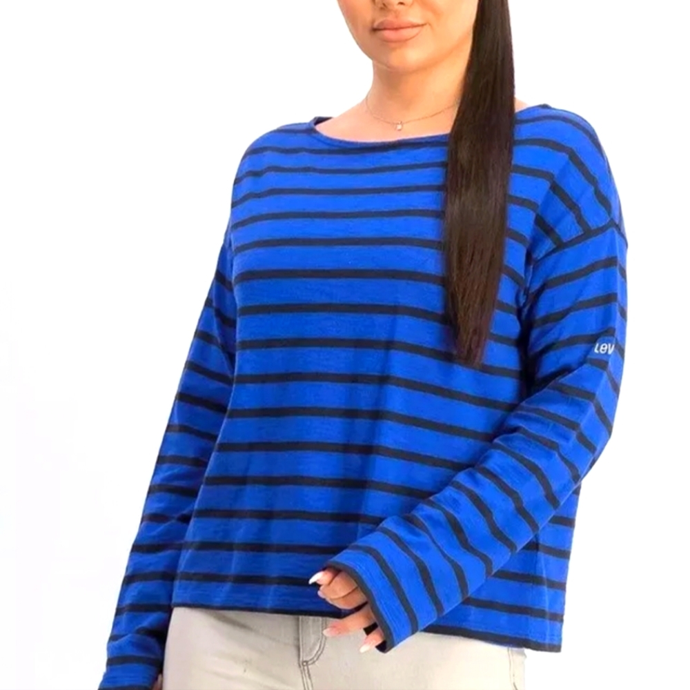 Levi's Women's Cora Cotton Sailor T-Shirt Navy Size Large